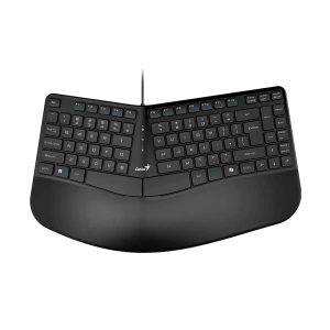 Teclado Ergonómico Genius Ergo KB-700 - Diseño Dividido, Reposamuñecas y Tecla Copilot IA (USB)