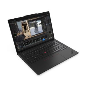 Laptop Lenovo ThinkPad P14s Gen 5 AMD 21MF000FLM - vista frontal abierta